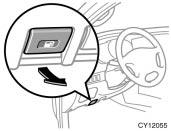 Fuel tank cap CY12081 CY12055 CY12060 This indicates that the fuel filler door is on the left side of your vehicle. 1. To open the fuel filler door, pull the lever.