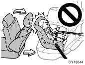 06 06.08 CY13043 Move seat fully back A forward facing child restraint system should be allowed to be installed on the front passenger seat only when it is unavoidable.