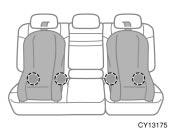 Lower anchorages for the child restraint systems complying with the FMVSS225 or CMVSS210.