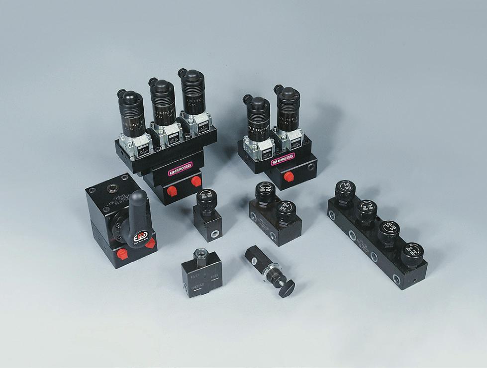 monitor hydraulic systems Control voltage for solenoids is 230 VAC Different voltages are available on request.