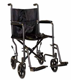 RS a ProBasics Transport Chairs HCPCS Code: E1038 Featuring a fold down back for easy storage, swingaway removable footrests, durable nylon upholstery and the added safety of pushto-lock rear wheel