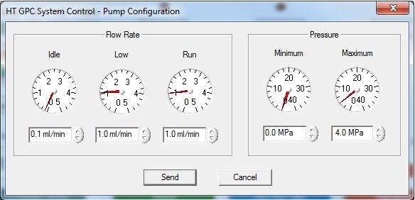 Using the Module Configuring the Controlled Modules - Configuration Editors 4 Pump Configuration Editor Three independent flow rates can be set: Idle the pump flow rate adopted while the system is