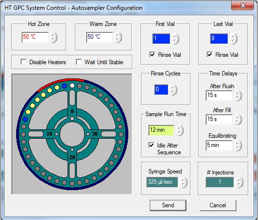 4 Using the Module Configuring the Controlled Modules - Configuration Editors Autosampler Configuration Editor The Autosampler Configuration Editor dialog is available by clicking the Configure