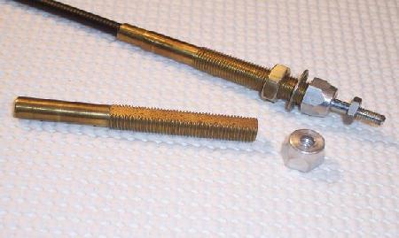 thread on body. Max. 2 travel. Assembly shown with; 80007 nut, 30007 nut & 98203231 D-stem: Tube-Plated Brass, Body-.