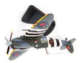 a Supermarine Spitfire D-Day, with display stand, in the original foam packed box (NMM-BVG) 60-80 Lot 2534 Lot 2536 2537 Bravo Delta Models, display model of a Spitfire MK-IXC, interesting model used