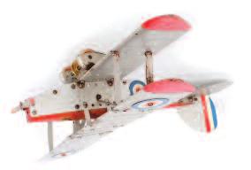 tinplate and clockwork plane, finished in orange, yellow and green camouflage, fitted with single powered propeller, collapsable wings, some wear (F) 50-70 3205 A collection of mixed boxed and loose