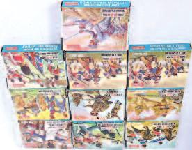 Cavalry, farm stock, Foreign Legion, Waterloo French Infantry, WWI German Infantry, and Waterloo British Artillery and others 80-120 1475 An Airfix H0/00 scale boxed figure group, eight boxed as