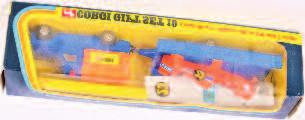 Lot 1617 1617 Corgi Toys,gift set 19, Land Rover and Nipper aircraft with trailer, comprising of blue land Rover with orange plastic canopy, with blue trailer and orange aircraft with racing number