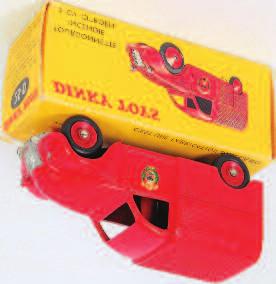 Lot 1939 1939 French Dinky Toys, No.25D Citroen 2CV Incendie Fire van, red body, concave hubs, logo decals to doors, in the original all card picture sided box (NM-BNM) 100-150 1940 Dinky Toys, No.