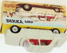 558 Citroen 2CV, pale yellow body, brown roof, red interior, concave hubs, in the original all card picture sided box (VG- BGVG)