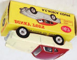 blue lower body, white roof, red interior, with spun hubs, in the original all card box (VGNM-BGVG) 40-60 2055 Dinky Toys, 133 Cunningham C- 5R Road Racer, white body