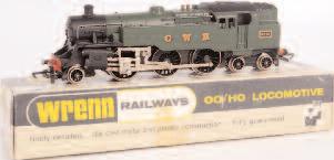 3 on box base (G-BG) 60-80 670 A Wrenn railways W2215 LMS black 0-6-2 tank engine, with instructions, packer no.