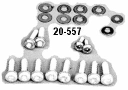 moldings, gas door & fin corners 28.50 FIN MOLDING PIN SETS 20-370 57 Bel Air All except wagons Set of 22, 40.