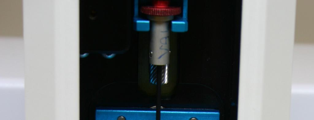 Figure 2: Syringe positioned inside the tower.
