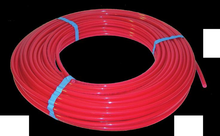 4 F; 100 psi at 180 F; 80 psi at 200 F. Mr PEX Barrier PEX tubing has an EVOH oxygen barrier that meet DIN 4726.