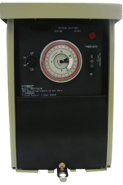 For use with other TORK time switch models, consult factory.