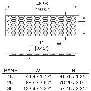 62lb R1385V - Flat Perforated Rack Panels R1289V - Flanged Perforated Rack Panels Flat Perforated Rack Panels