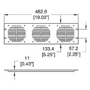 85) Fan Flanged Louvered Rack Panels Material: Steel Finish Fan Holes Size (U) Weight R1268/3UK/F1 1 Fan Holes 3U