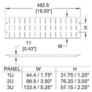 76lb 0.48kg/1.05lb 0.6kg/1.31lb R1279 - Flanged Vented Rack Panels Flanged Vented Rack Panels Material: 1.2mm / 18 gauge Steel Finish Size (U) Weight R1279/1UK 1U 0.27kg/0.59lb R1279/2UK 2U 0.41kg/0.