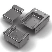 Material: Steel Finish RMS1 Zinc 1U Rack Maker W0950 - Castor/Foot F3000 50mm / 1.
