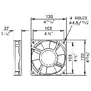 Impeller - Ball Bearings Fan Cord sold separately GUARD 8700 Low Noise Cooling Fan FAN CORD Fan