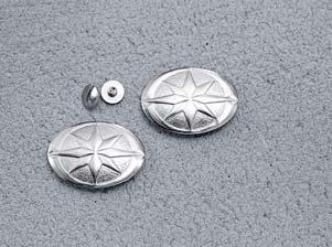 Star Conchos Use these Star Conchos to personalize your apparel, bags, tank panels, and more. (Sold in pairs.