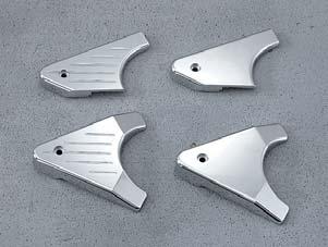 Billet Rear Swingarm Covers Machined, polished, and brilliantly chrome-plated covers