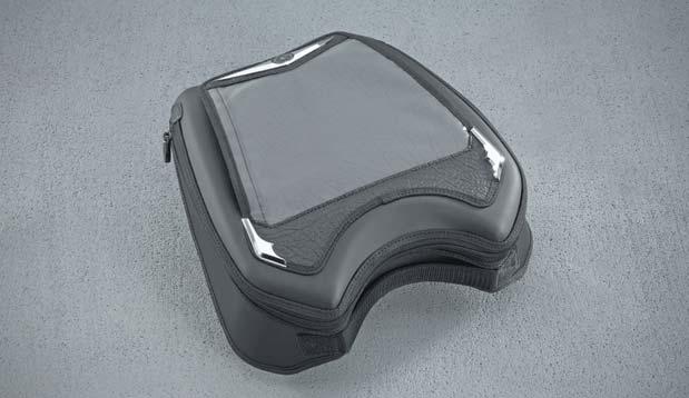 Cruiselite Custom Soft Tank Bag Compression-molded construction allows for bold styl- with textured inserts, and chrome accents.