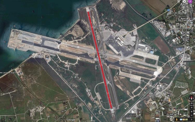 Figure 4: The runway of the airport of Thessaloniki