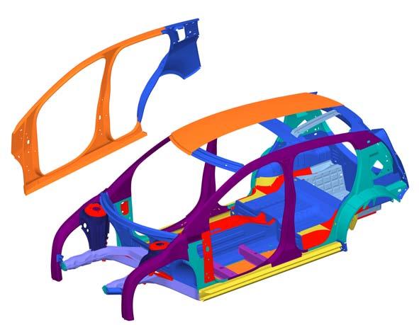 0.1 Body Structure Steel Technologies FSV s design optimisation process identified a number of options that were viable solutions for light weight body structure applications.
