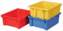 Material Handling and Warehouse Equipment STACKABLE CONTAINERS STACK-N-NEST CONTAINERS COVERS DOLLIES Outside Dimensions Inside Dimensions Top Top Qty/ Red Grey L" x W" x H" L" x W" Case Red Grey