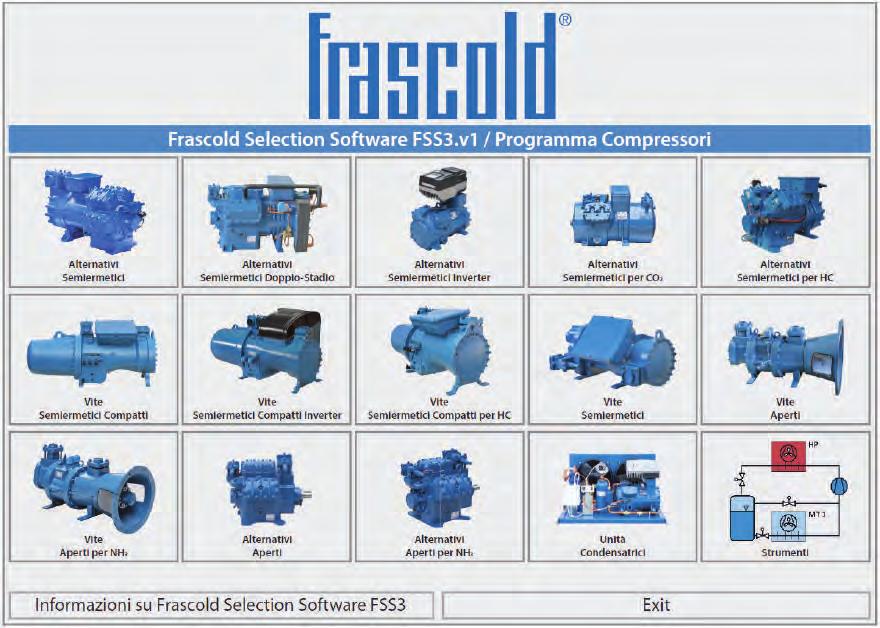 Frascold election oftware F3 Frascold has released the selection software F3, the new software dedicated to processes in the field of refrigeration, air conditioning and heat pumps.