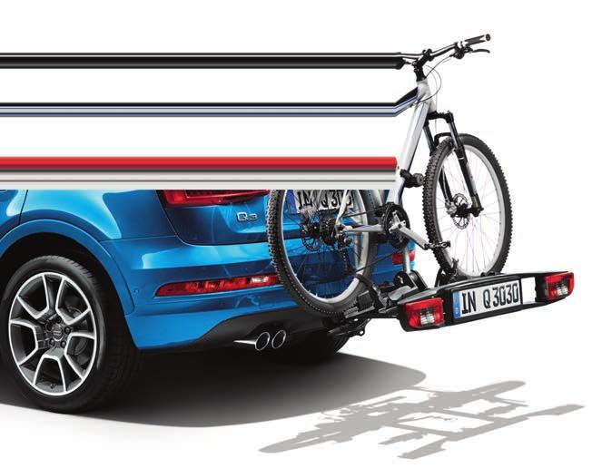 maximum load capacity of 60 kg.¹ The same key can be used to separately lock bikes onto the carrier and the carrier onto the vehicle.