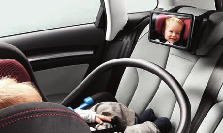 28 01 01 Audi baby mirror Easy to secure to the head rest of the rear seat thanks to the Velcro fastener, keeping the baby