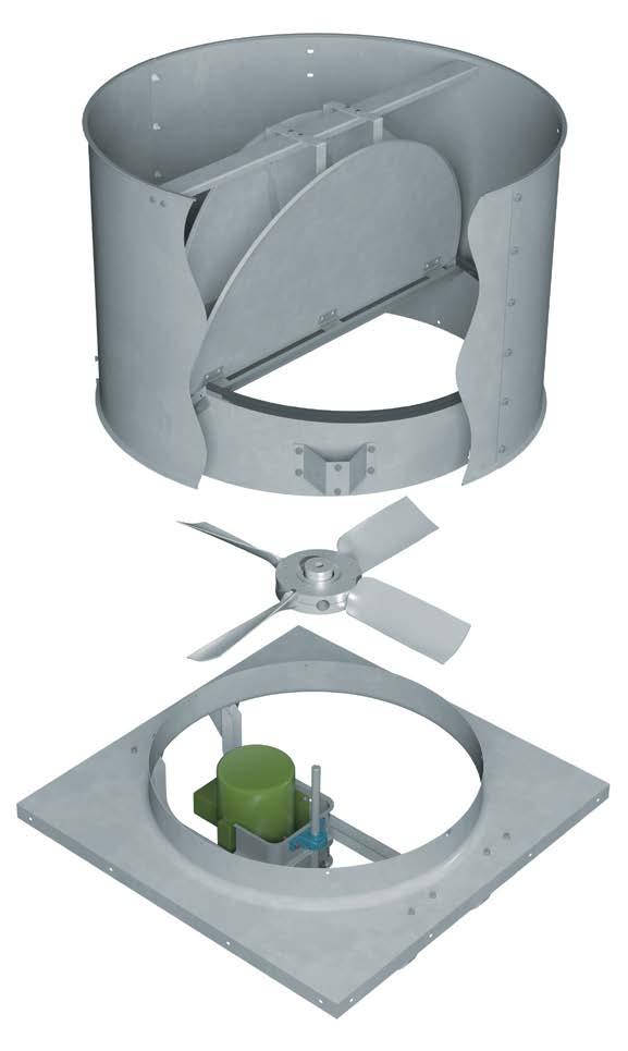 CONSTRUCTION FEATURES Exploded View LUD LUB Windband Constructed of heavy gauge galvanized steel with bolted seams. Reinforcing flange provides rigidity, strength and safe handling.