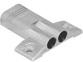 5 Zinc die-cast 970.670 In-line adapter: screw-on & press-in Two piece design 3 0 or press-in dowels BLUMOTION 970.00 must be 5 0 3 0.