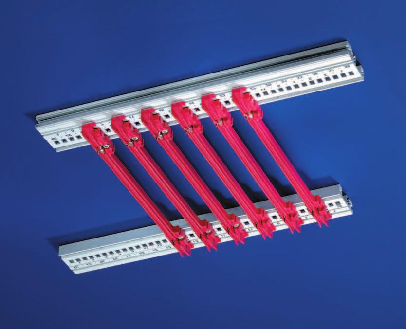 Guide rails Material PBT, UL 94 V-0, red, groove width mm, for.6 mm board thickness Description Depth Qty/PU Part no.