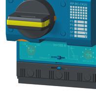 . Hand drive bearing is affixed to switchboard door and provides protection IP4 or IP66.