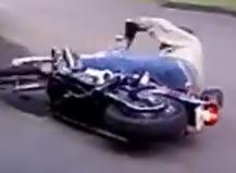 Accidents to detect Vehicle stands still: Driver and bike suddenly fall over and driver is