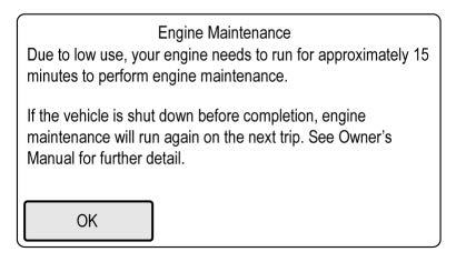 During EMM, a DIC message displays to show the EMM percentage complete. If No is selected, the EMM Request screen will appear when the vehicle is next started.
