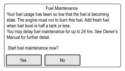232 DRIVING AND OPERATING Engine Exhaust When FMM is needed, the FMM Request screen appears on the infotainment display at vehicle start. If Yes is selected, FMM will begin.
