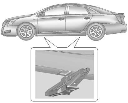 { Warning Raising the vehicle with the jack improperly positioned can damage the vehicle and even make the vehicle fall.