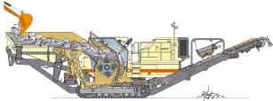 TK9-42-2V vibrating feeder - ength 4200 mm (13 ft 8 in) -width 930 mm (3 ft 1 in) - hydraulic folding of hopper walls as standard Engine/Cat -power 250 kw (335 hp) -speed 2100