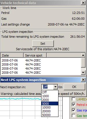 2.5.4. Service Makes possible to set time remaining to the next system inspection.