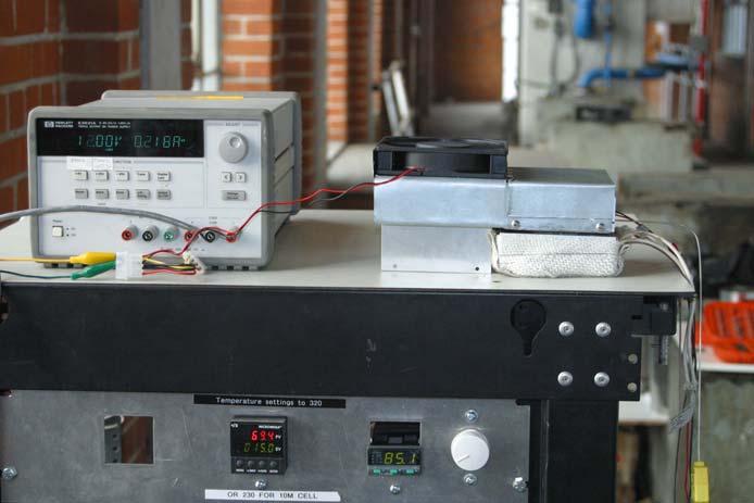 Figure 7: Bench testing the generator Power Management In order to power the LED and the fan from the module, a power electronics circuit will be required.