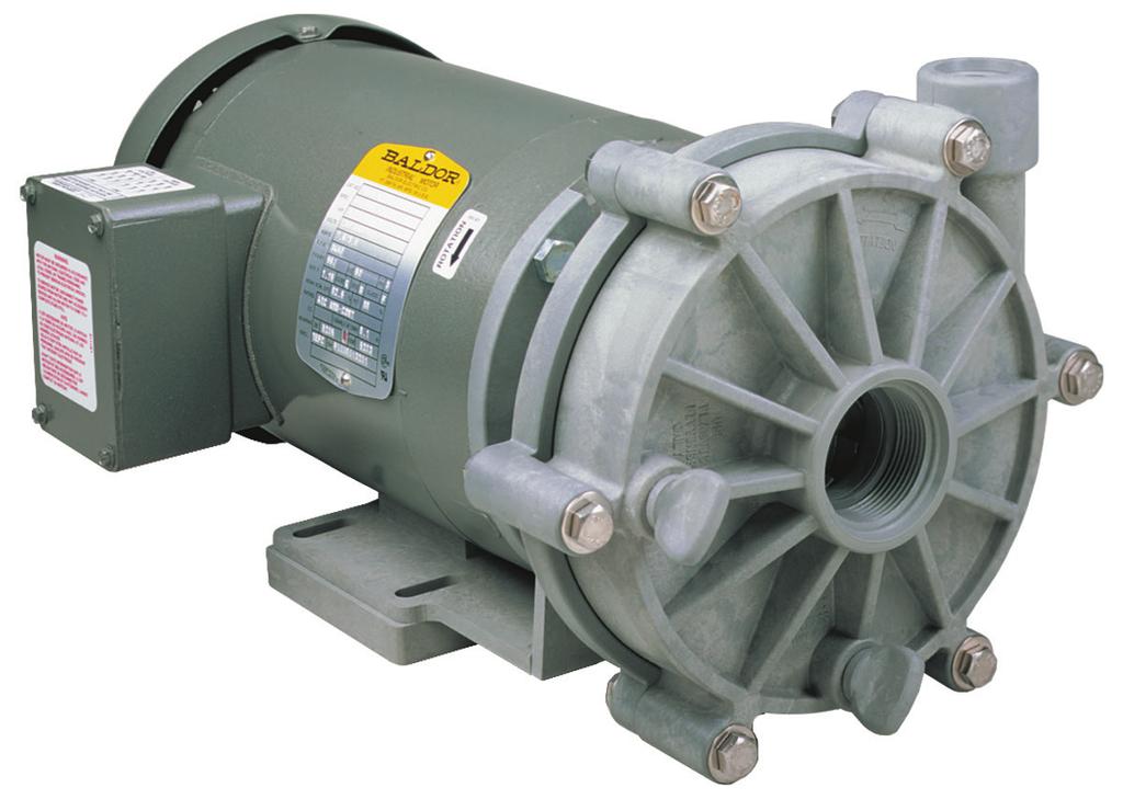 3 Specifications DESIGN The Advance 3 is a close coupled, end suction centrifugal pump line which is molded in Noryl.