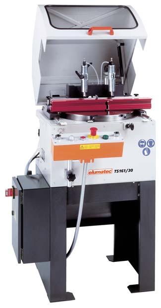 Aluminiumporfilbearbeitung precise ] [ M i t r e s a w s ] Table saw TS 161/20 >Fast and accurate cutting cycles are achieved by the short upward saw stroke >Wide angle cutting range.