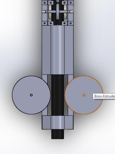 A Top View Friction Pipe Feed Fig. B Once the pipe reaches the dies, there will need to be a significant amount of linear force on the pipe to feed through the dies.