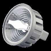 50 MM - MR16 Plates Spots MR16 LED LAMP 5 WATT COB ALU Replacement for 0W halogen spot 12V CRI >82 5W 2 Input: 12V AC/DC Power: 5 Watt pc LED type: COB CRI: >82 Length: 51 mm Diameter: Ø 50 mm