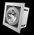 AR111 Plates RECESSED MOUNTING FIXTURE AR111 FULLY ADJUSTABLE Delivered with fixed frame and trimless frame.